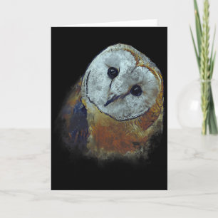Barn Owl Painting Owl Art Card