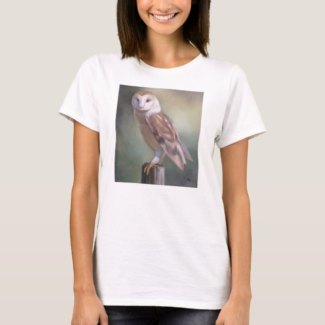 "Barn Owl Painting women's tee (Front)