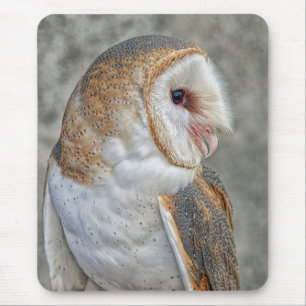 Barn Owl Profile Mouse Pad