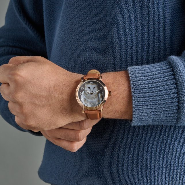 Barn Owl Raptor Photo Watch (Wrist)