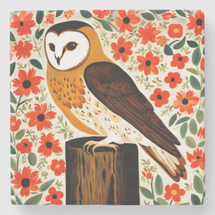 Barn Owl Stone Coaster