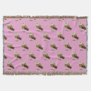 Barn Owl Throw Blanket