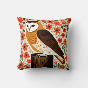 Barn Owl Throw Pillow