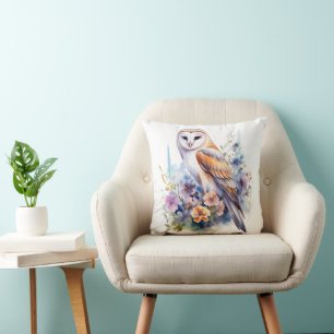 Barn Owl Throw Pillow