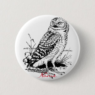 Barn Owl Thunder_Cove 2 Inch Round Button