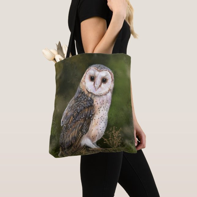 Barn Owl Tote Bag (Close Up)
