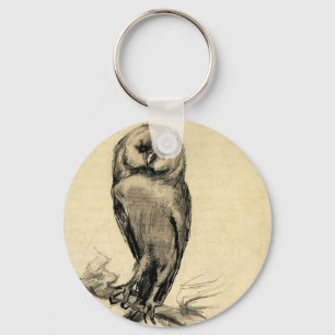 Barn Owl Viewed from the Front by Vincent van Gogh Keychain
