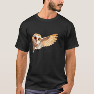 Barn Owl Wearing Sunglasses Waving From Side Wildl T-Shirt