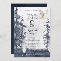 Barn Owl woodland forest Invitations de mariage