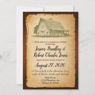 Barn Party Rustique Faire-part de mariage