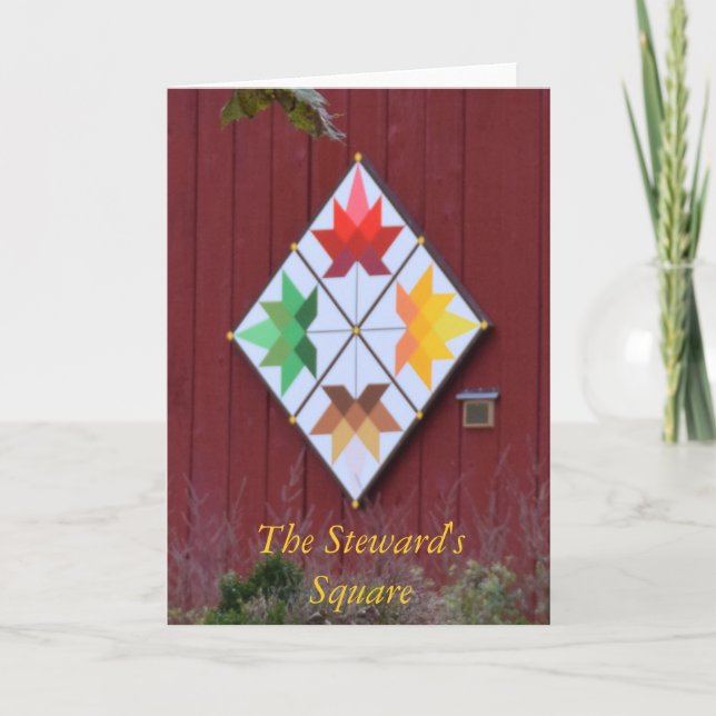 Barn Quilt "Le Carré du Steward" carte à puce (Devant)