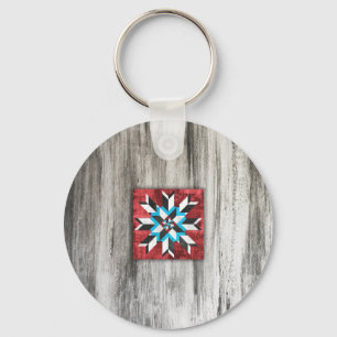 Barn Quilt Star 1 Keychain