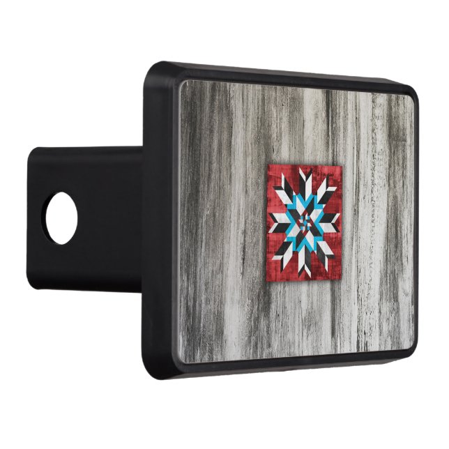 Barn Quilt Star 1 Trailer Hitch Cover (Right)