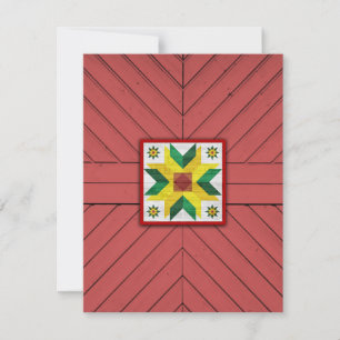 Barn Quilt Star 8 Thank You Card
