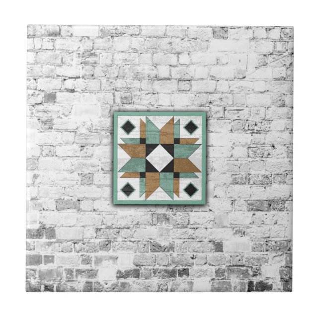 Barn Quilt Star 9 Tile (Front)
