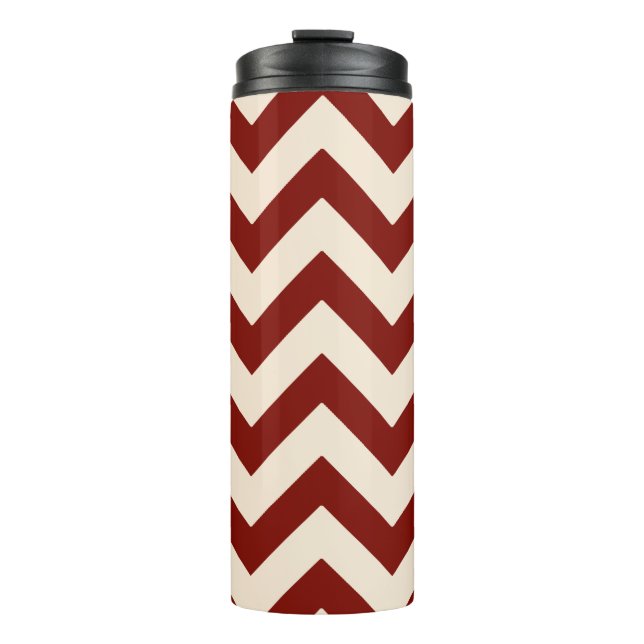 Barn Red Chevron Thermal Tumbler (Front)