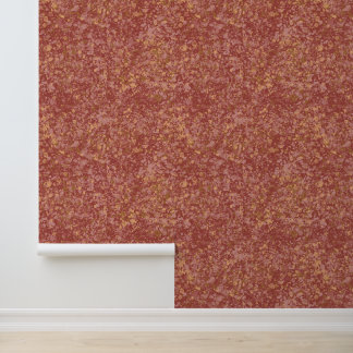 Barn Red Gold Texture Granite Pattern Wallpaper