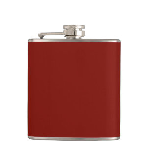 Barn Red (solid colour)  Hip Flask