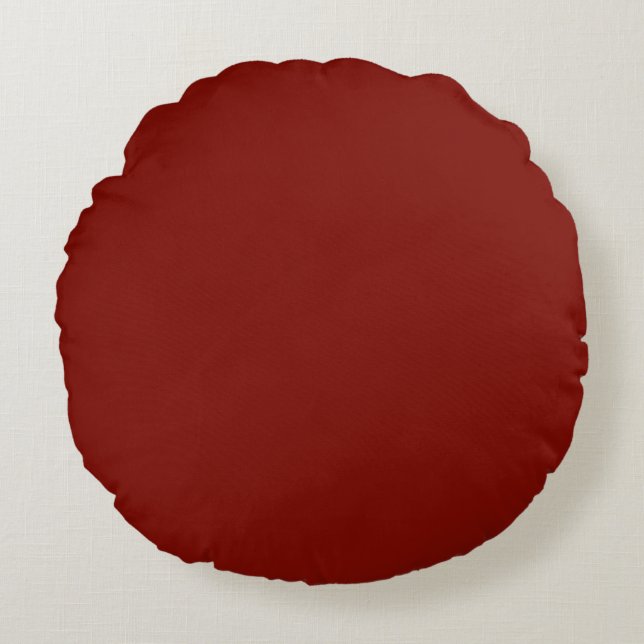 Barn Red (solid colour)  Round Pillow (Front)