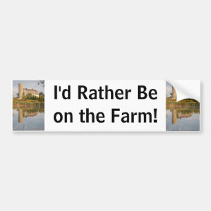 Barn Relected in the Water Bumper Sticker