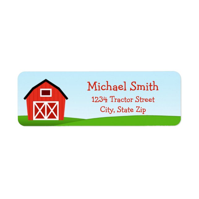 Barn Return Address Label (Front)