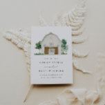 Barn Save The Date, Rustic Farmhouse Save The Date Invitation<br><div class="desc">This is a rustic barn save the date featuring a beautiful watercolor barn and a simple font pairing. Edit all font colours and most wording (the "and" cannot be changed to another word but the colour can be changed). The colour of the watercolor barn cannot be changed but the element...</div>