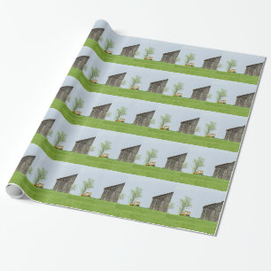 Barn Scene With Tractor Wrapping Paper