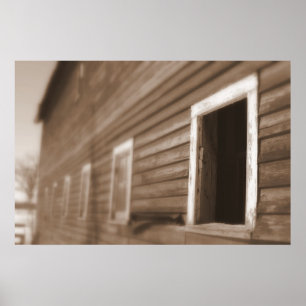 Barn Sepia tone photograph Imaginative Imagery Poster