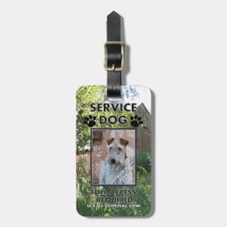 Barn Service Dog Photo ID Luggage Tag