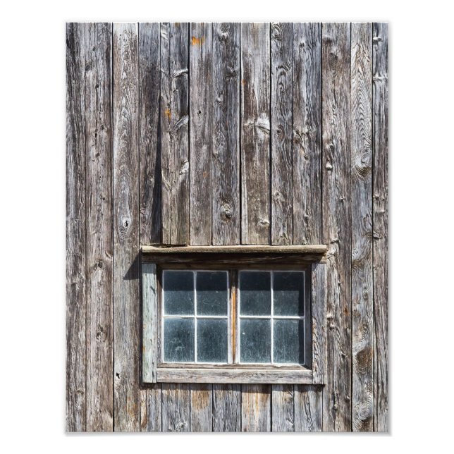Barn Side With Window Photo Print (Front)