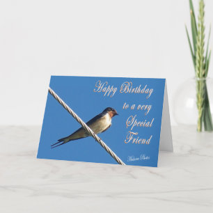 Barn Swallow Birthday Card