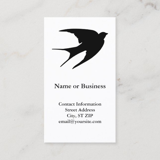 Barn Swallow Business Card (Front)