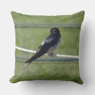 Barn Swallow Close up Throw Pillow