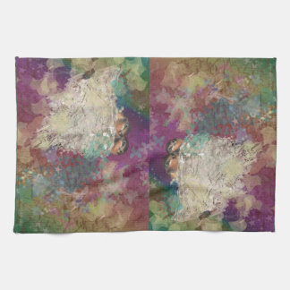 Barn Swallow Fantasy 60's Two Birds in a Nest Kitchen Towel