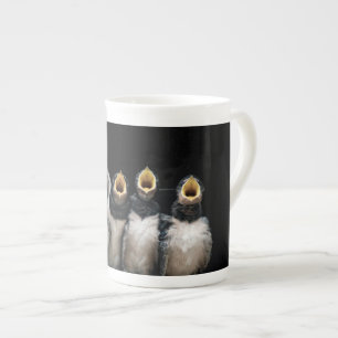 Barn Swallow Singing Bone China Mug