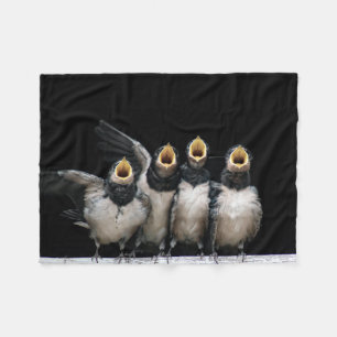 Barn Swallow Singing Fleece Blanket