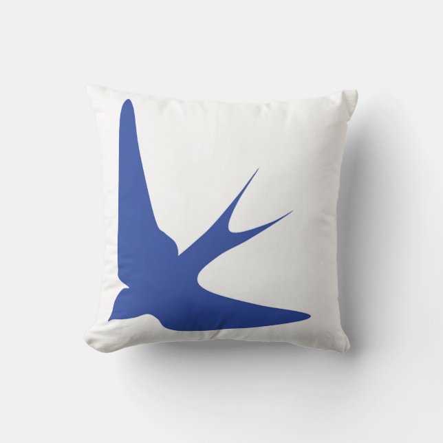 Barn Swallow Throw Pillow (Front)