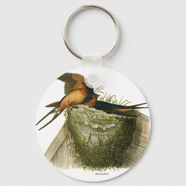 Barn Swallows Keychain (Front)