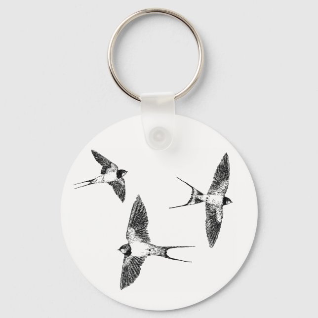Barn swallows keychain (Front)