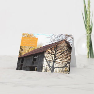 Barn, Tree Shadow, Spirits All Hallows' Eve Card