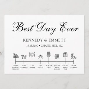 Barn Wedding Day Timeline Program