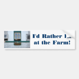 Barn-Window Bumper Sticker
