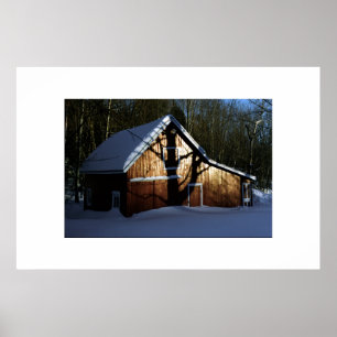 barn with shadow poster