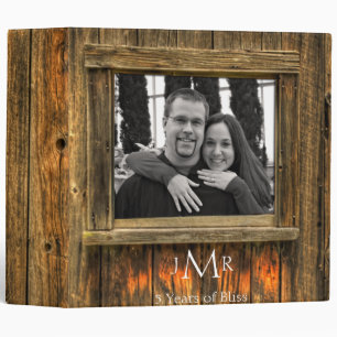 Barn Wood 5th Wedding Anniversary Binder