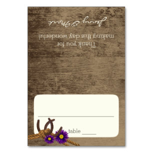 Barn Wood and Horseshoes Seating Card