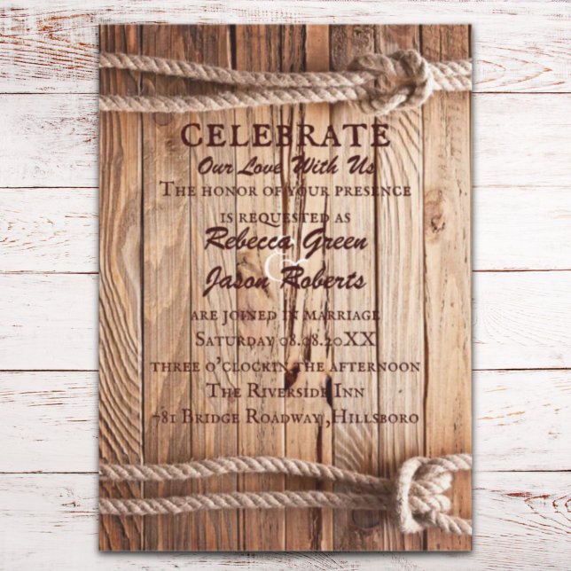 barn wood Cowboy Western country Wedding Invitation (barn wood Cowboy Western country Wedding Invitation)