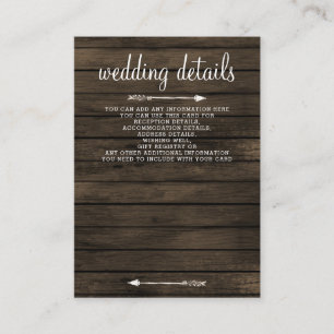 barn wood floral rustic wedding enclosure cards