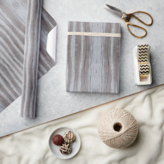 Barn Wood Grey Grey Black Vertical Striped Wrapping Paper