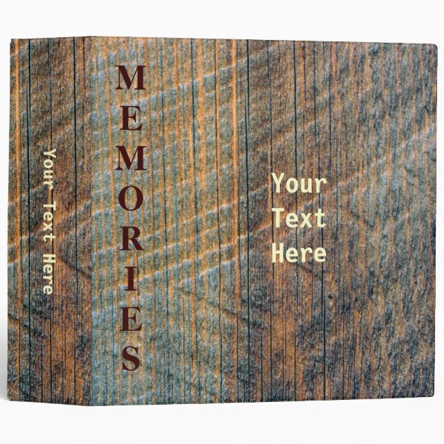 Barn Wood Personalized Custom Photo  Binder (Front/Spine)