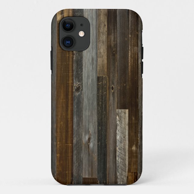 Barn wood Rustic Brown and Grey Case-Mate iPhone Case (Back)